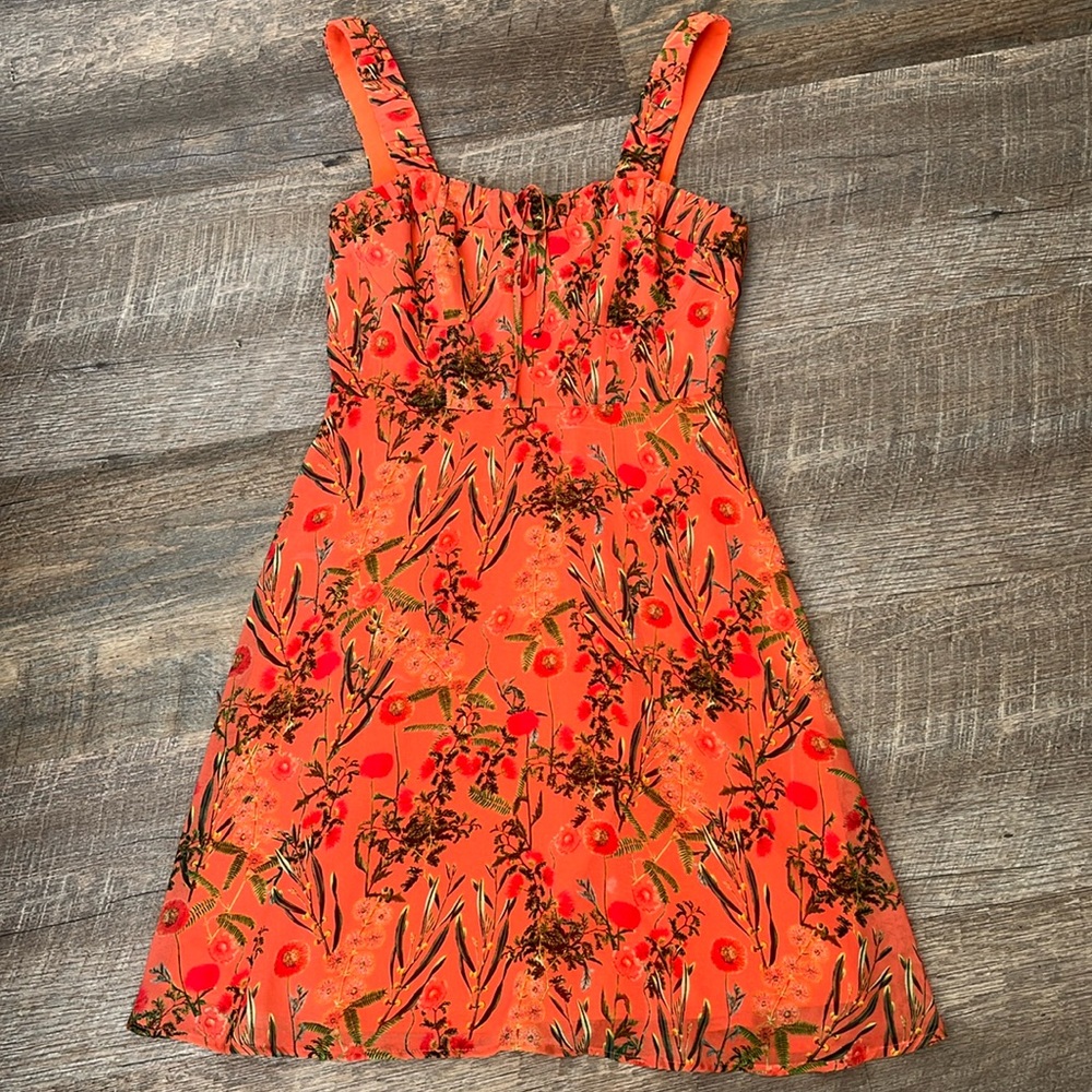 Gianni Bini Orange Floral Sundress